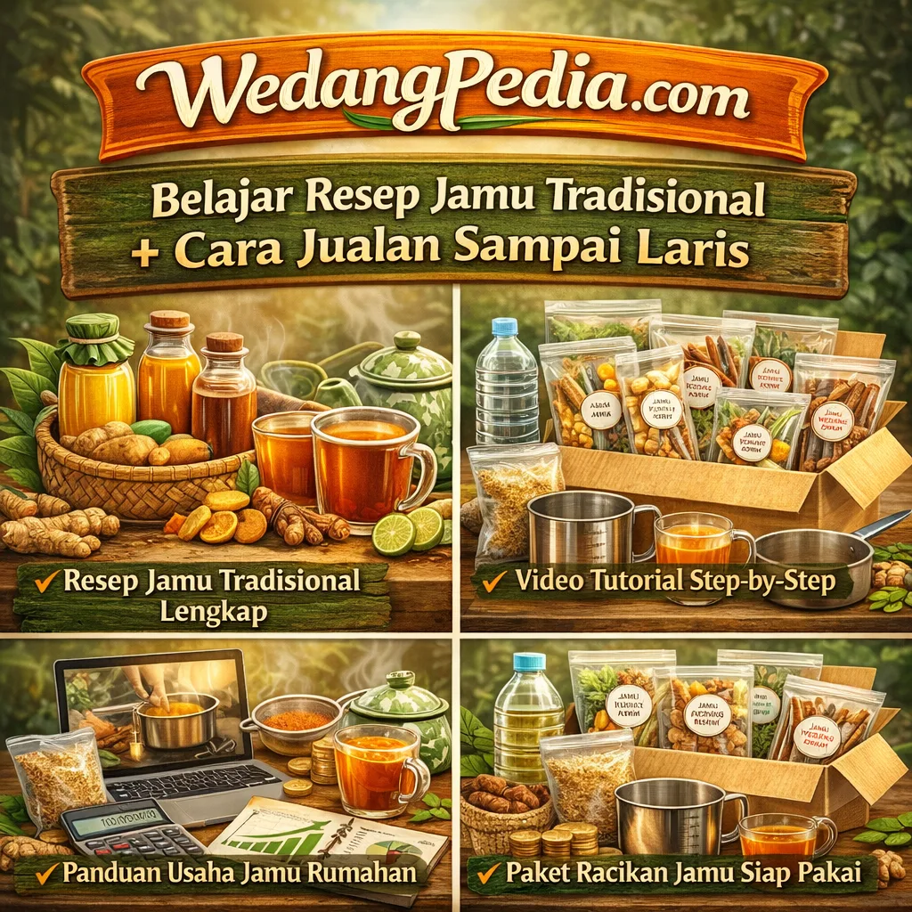 Belajar Resep Jamu Tradisional + Cara Jualan Sampai Laris