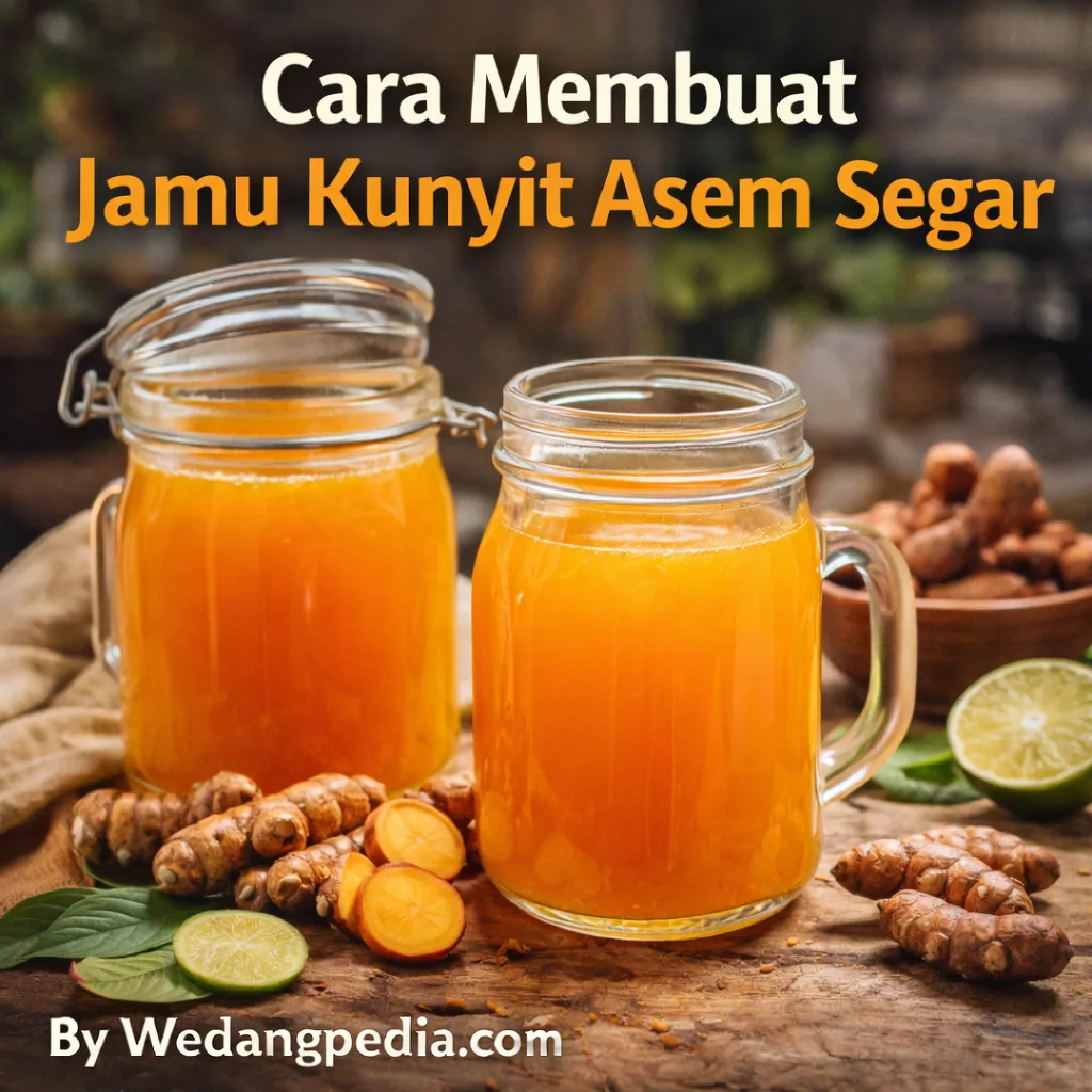 cara membuat jamu kunyit asam